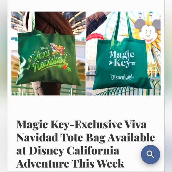 Disney Bags 223 Disney Magic Key Holder Holiday Tote Limited